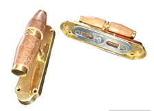 Maniglia Cremonese per Finestre Balconi Infissi Legno Teak e Ottone Lucido BAL