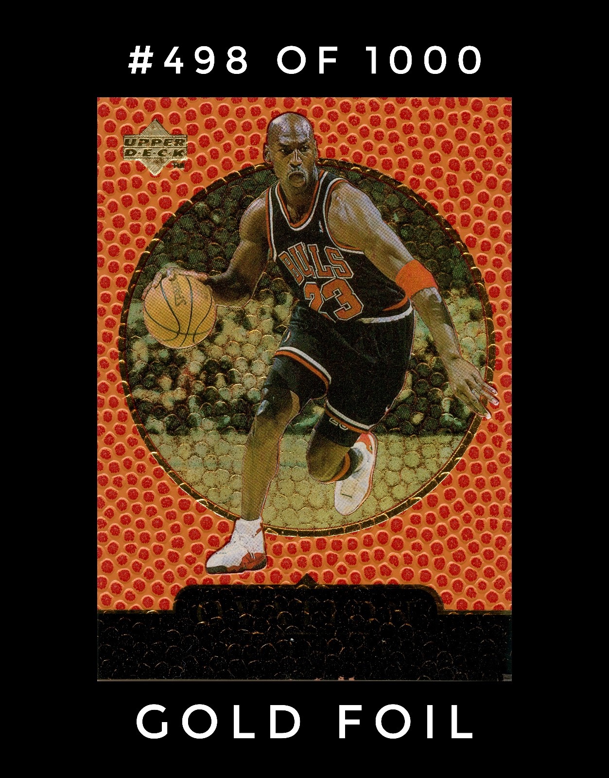 1998-99 Upper Deck Ovation Michael Jordan Gold Foil #7 /1000 Bulls HOF