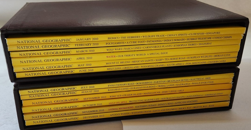 2010 National Geographic Magazine - 12 Monthly Issues WITH SLIP COVERS