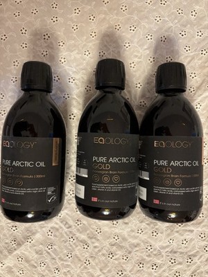 3 Flaschen   Eqology EQ Omega 3 Öl Pure Arctic Oil Gold Je 300 Ml Augen Gehirn