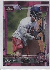 2015 Topps Chrome Rookies BCA Pink Refractor 106/399 Vic Beasley #101 2u3