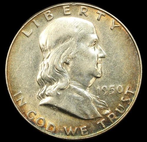 1955 50C Franklin Half Dollar- Choice UNC Tone- SMH859