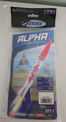 Estes 1225 Alpha Rocket-Building Kit, Intermediate Flying-Rocket-Model Kit