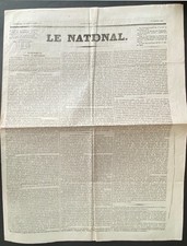 LE NATIONAL 20 September 1833 "Impuissance du Congres" Print (1900-1950)