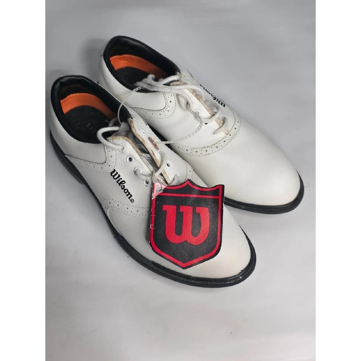Wilson Ultra Golf Shoes Men\'s Size 7 D Scorpion Cleats brown white leather Scottsdale 06 White|Brown Men main image 2