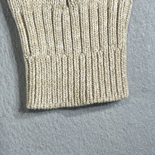 Roundtree & Yorke Pullover Sweater Chunky Knit Crew Neck Beige Medium - Picture 8 of 12