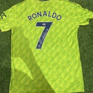 Maglia da trasferta Manchester United firmata Cristiano Ronaldo 2022/23 Beckett testimoniata