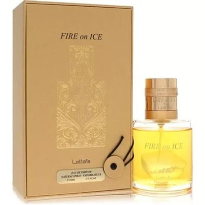 Lattafa Fire on Ice Eau De Parfum Spray 3.7oz 109ml Unisex Long-Lasting Scent