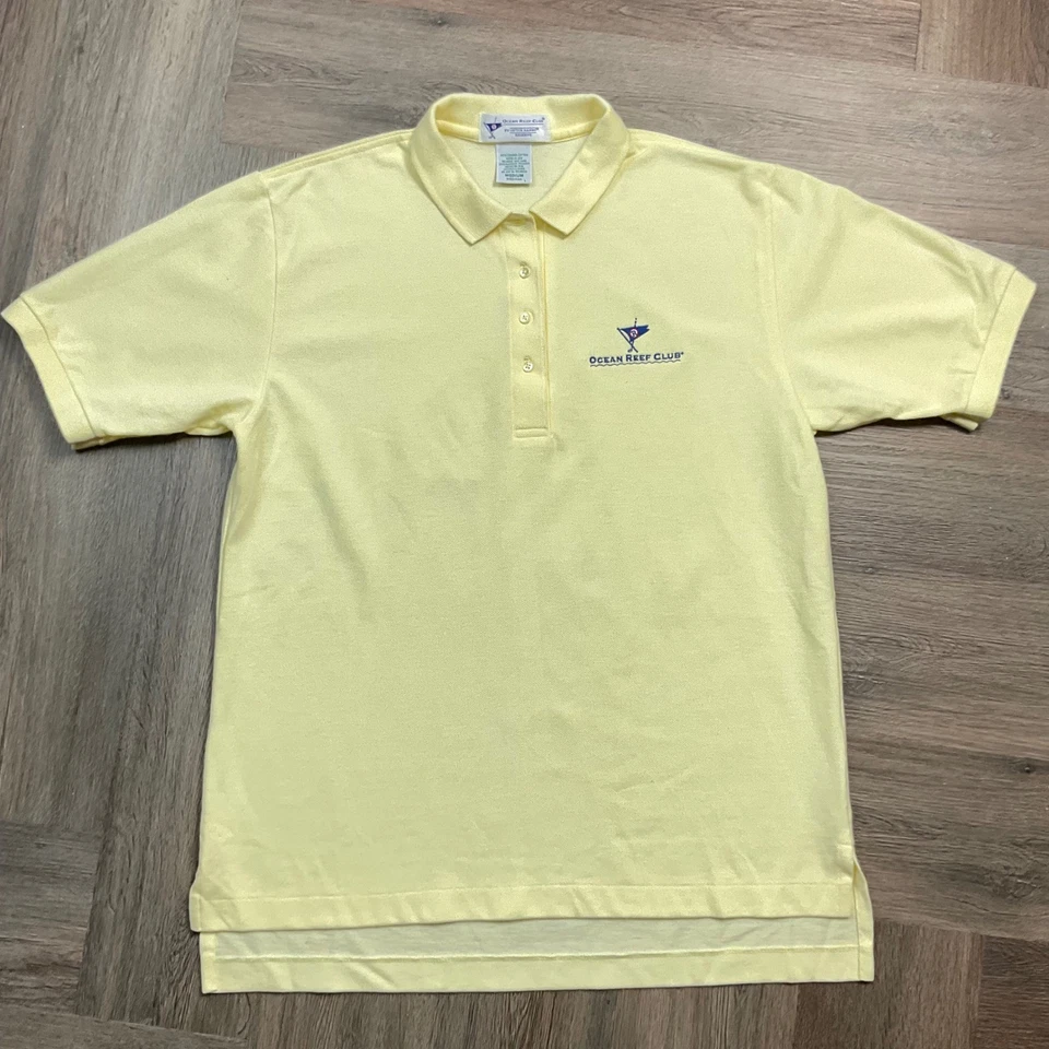 Camisa polo Ocean Reef Club para mujer mediana amarilla Outer Banks Reserve golf informal Foto 2 de 4