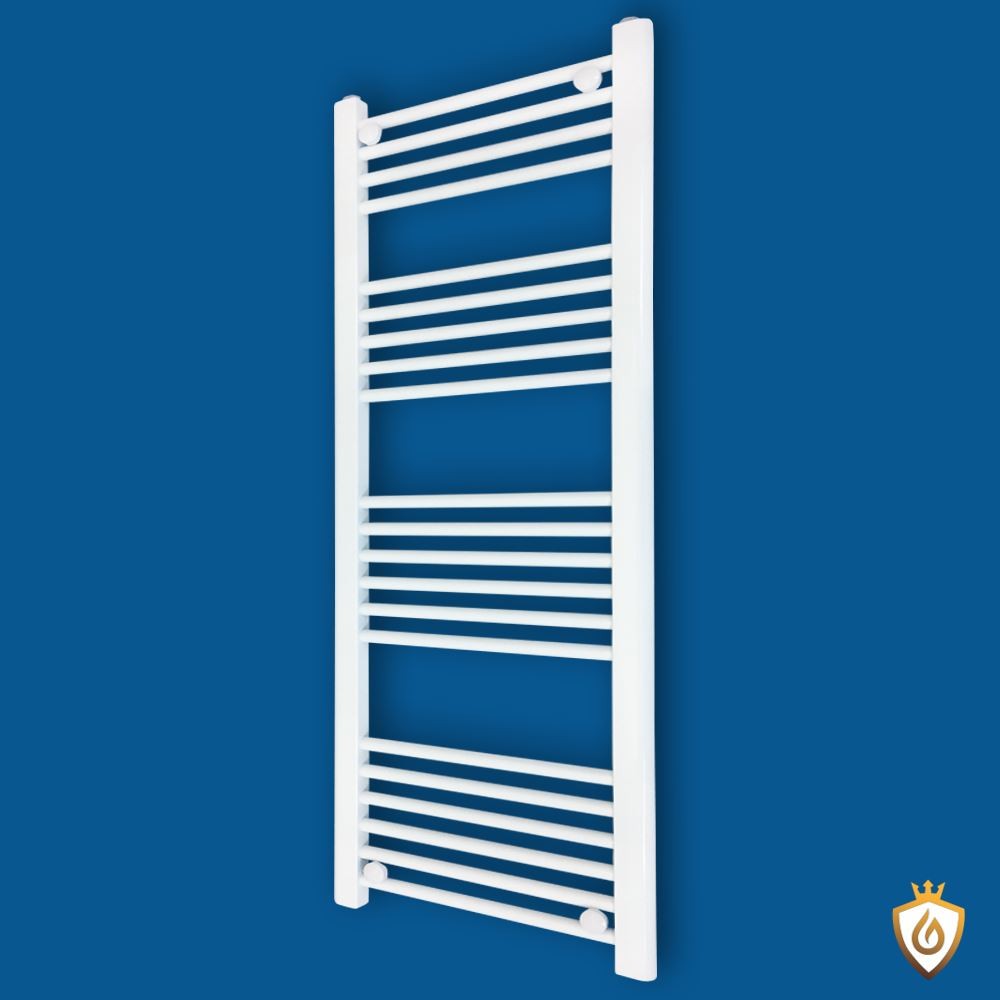 Straight White Towel Rail Ladder Radiator Bathroom Heater Warmer 500mm x 1200mm