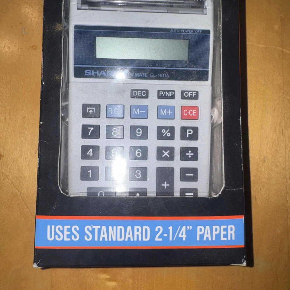 Vintage New Sealed Sharp EL-1611A 10-Digit Handheld Printer 3-Key Memory - Image 3 of 4