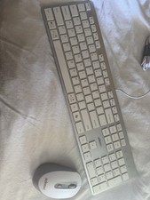 adesso AKB-730UW Keyboard  Mouse A30W Bundle Wired White QWERTY Plug  Play