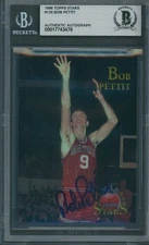 1996 Topps Stars #135 Bob Pettit Beckett Authentic Autograph Signed *3476