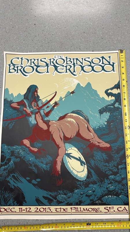 Chris Robinson Brotherhood Poster San Francisco Fillmore December 2015