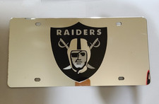 Rare Las Vegas Raiders Chrome Wrapped License Plate by Rico Industries