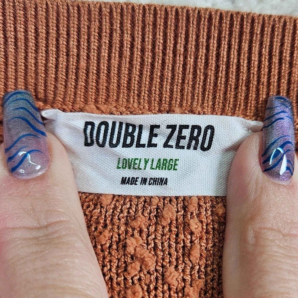 Suéter Pullover Grande Mujer Doble Cero Óxido Recortado Boucle Tejido Manga Globo Foto 2 de 4