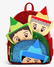Disney Loungefly Sleeping Beauty Fairy Godmothers Mini Backpack