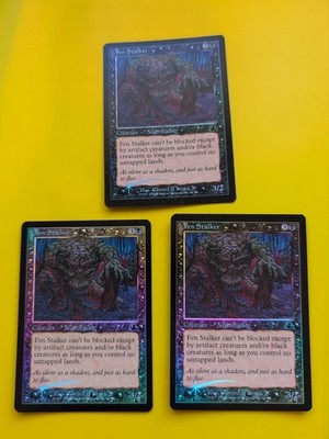 Fen Stalker x3 Nightstalker MTG KARTE OLD BORDER FOIL 3 KARTEN. PROPHECY JUNI 2000.
