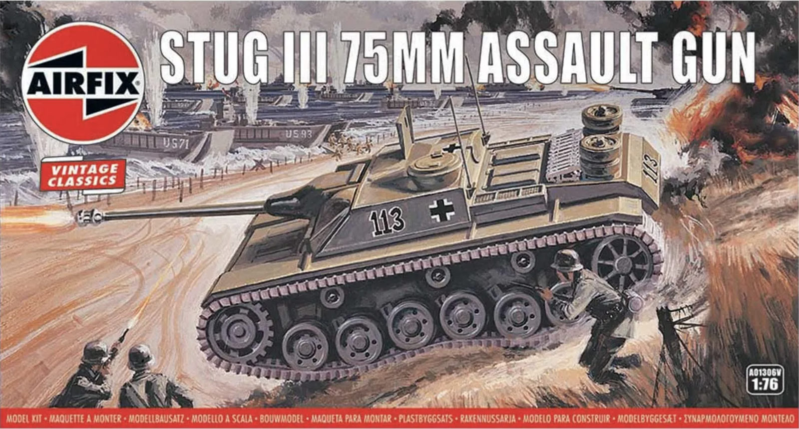 Airfix 01306V Stug III 75mm Angriffswaffe Modellbausatz 1:76 - Bild 2