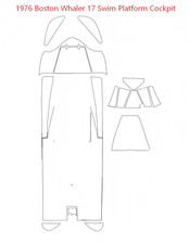 1976 Boston Whaler 17 Swim Platform Cockpit Pad Boat EVA Foam Faux Teak Deck Mat