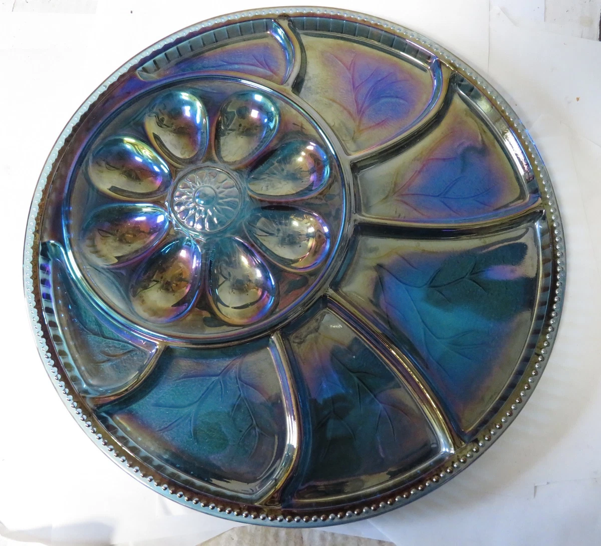 ヴィンテージ ブルー カーニバル ガラス Carnival Glass Original Blue Pottery & Glass for sale | eBay