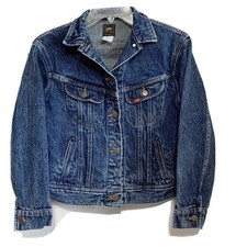 Vintage Lee Riders Youth Unisex Denim Jacket 12 Trucker Button Up 80s 90s
