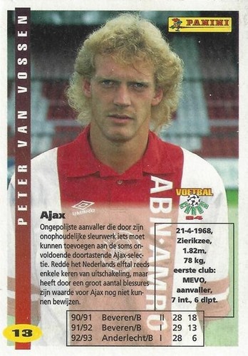 1993 - 1994 Panini Dutch Voetbal - Ajax (1 - 16) - Netherland / Holland - Picture 48 of 52