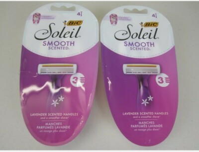 Lot of 2 BIC Soleil Smooth Scented Women s Disposable Razors 4ct (8 Total)(New)