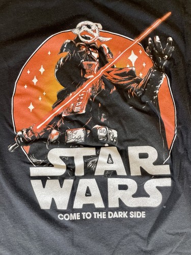 Darth Vader Shirt Come To The Dark Side Men's Large Black Star Wars Light Saber - Picture 2 of 4