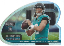 2021 Panini Playoff - Behind the Numbers DIE CUT Trevor Lawrence #BTN-TLR Silver