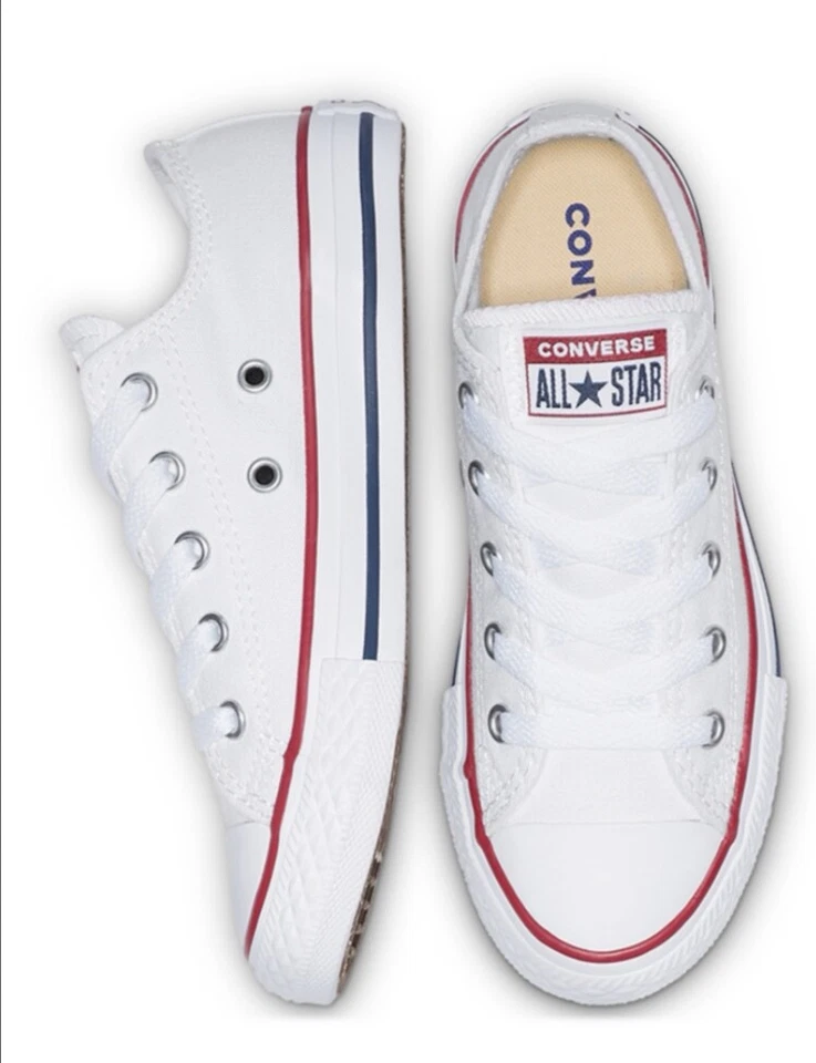 CONVERSE ALL STAR CHUCK TAYLOR SNEAKERS BASSA BIMBO/A 3J256C BIANCO - Immagine 3 di 4