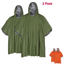 2x Survival Emergency Mylar Thermal Blanket, Foil Space Blanket Designed 2 Pack