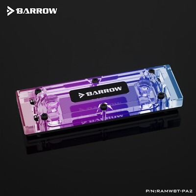 Barrow DIMM Memory RAM Water Block + 2 Heatsink for 2~4 Channel For DDR4 DDR5