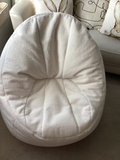 BNWT Next boucle Beanbag Chair Cosy Natural RRP £120*