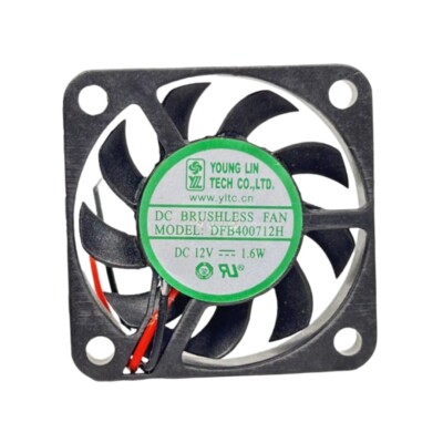 Yonglin DFB400712H 4cm 40mm 12V Ultra-Thin Silent Mini Fan, 1.6W, 7600 RPM