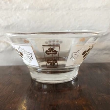 Candy Trinket Dish Gold Paint Grapes Mid Century Modern 5.25" diameter