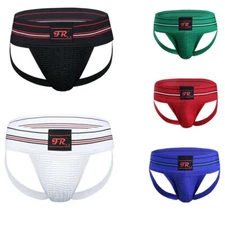 US Men Sexy Jockstrap Athletic Supporter Sports Briefs Underwear Thong Lingerie