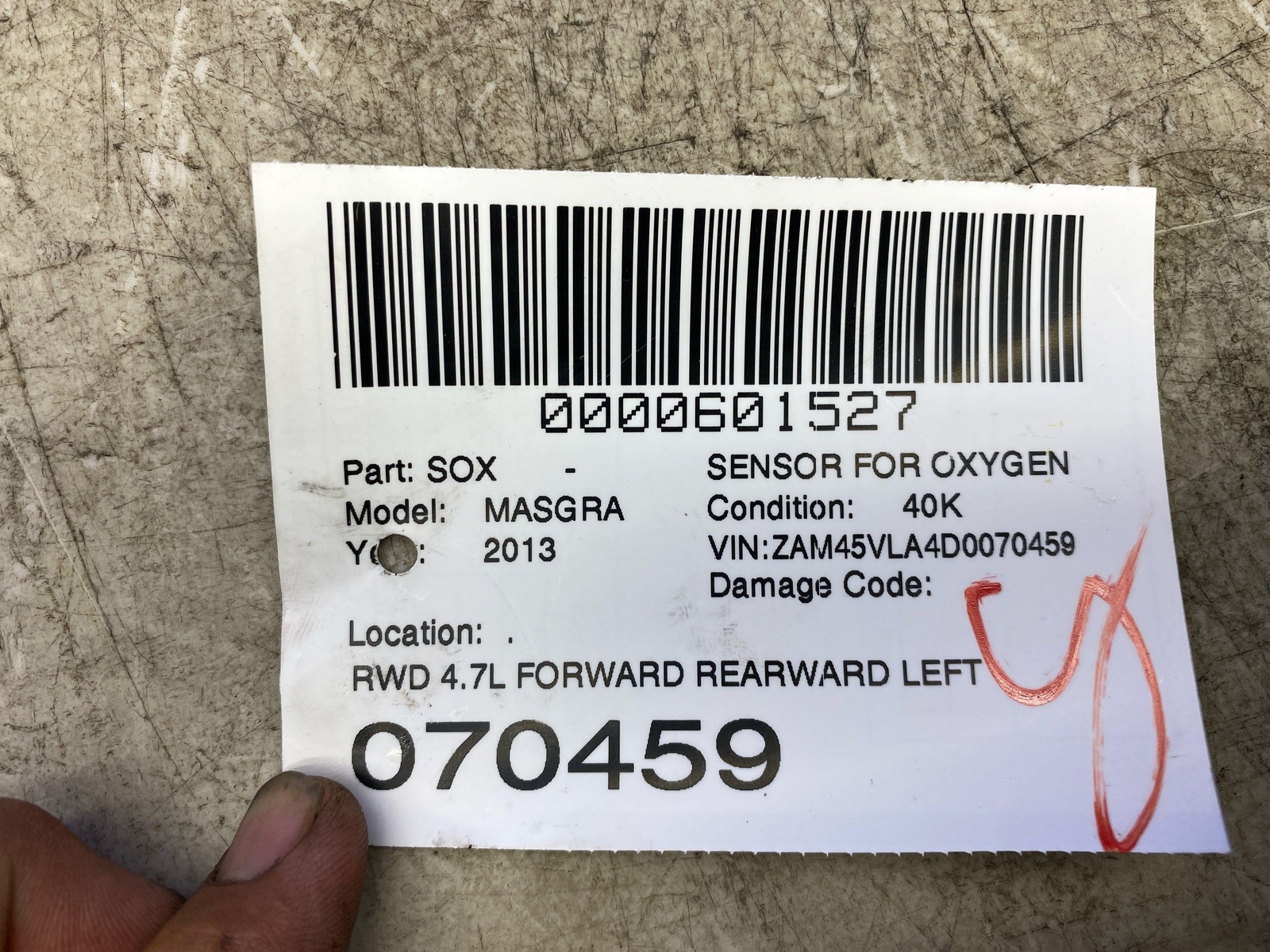 2008-2019 MASERATI GRANTURISMO 4.7L FORWARD REARWARD LEFT RIGHT O2 SENSOR SET