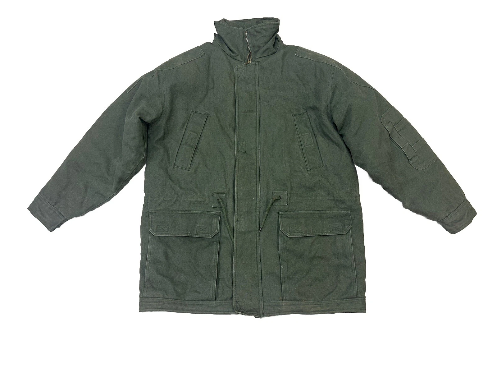 RUGGED RUN Green Parka JACKET Quilted Insulated Sz L
