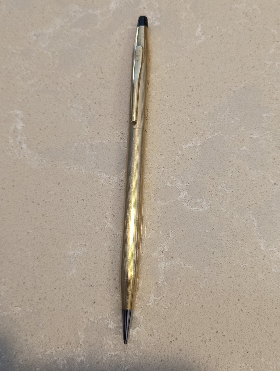 ゴールドの鉛筆です。 Cross 0.9.m Pencil 1/20 12KT Gold Filled/ USA engraved “Anthony T