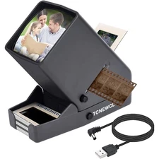 35mm Slide and Film Viewer LED Lighted with 3X Magnification USB Powered