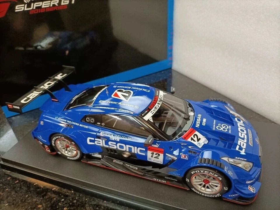Ebbro 1:18 Nissan GT Championship Sports Car Model Calsonic Nissan GT-R R35 2018 - image 4 of 4