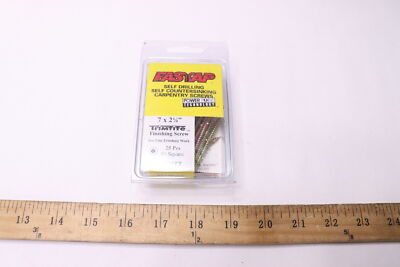 (25-Pk) Fastap Trimtite Self Drilling Screws Yellow Zinc-plated 7'' X 2-1/4''