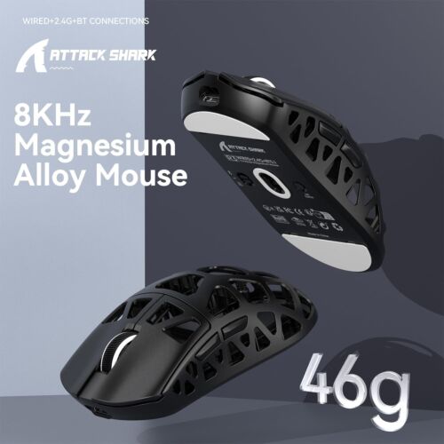 ATTACK SHARK R3 46g Magnesium Alloy Mouse, PixArt PAW3395 BT/2.4G/Wired,26000DPI - Picture 3 of 64