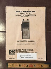 Narco HT 800 Handheld Transceiver Operator's Manual.