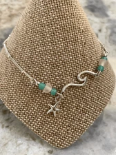 Silver Anklet with Starfish #beach #starfish