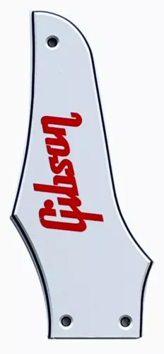 Guitar Parts Guitar Pickguard For Gibson Firebird Red"Logo"Truss Rod Cover White