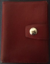 LAMARTHE  PORTE CARTE / PORTE FEUILLE  / PORTE MONNAIE CUIR rouge hermes