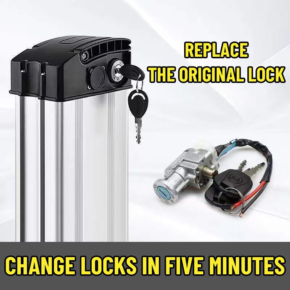 Parts EBike Battery Lock With 2 Keys Power Switch Electric Bicycle