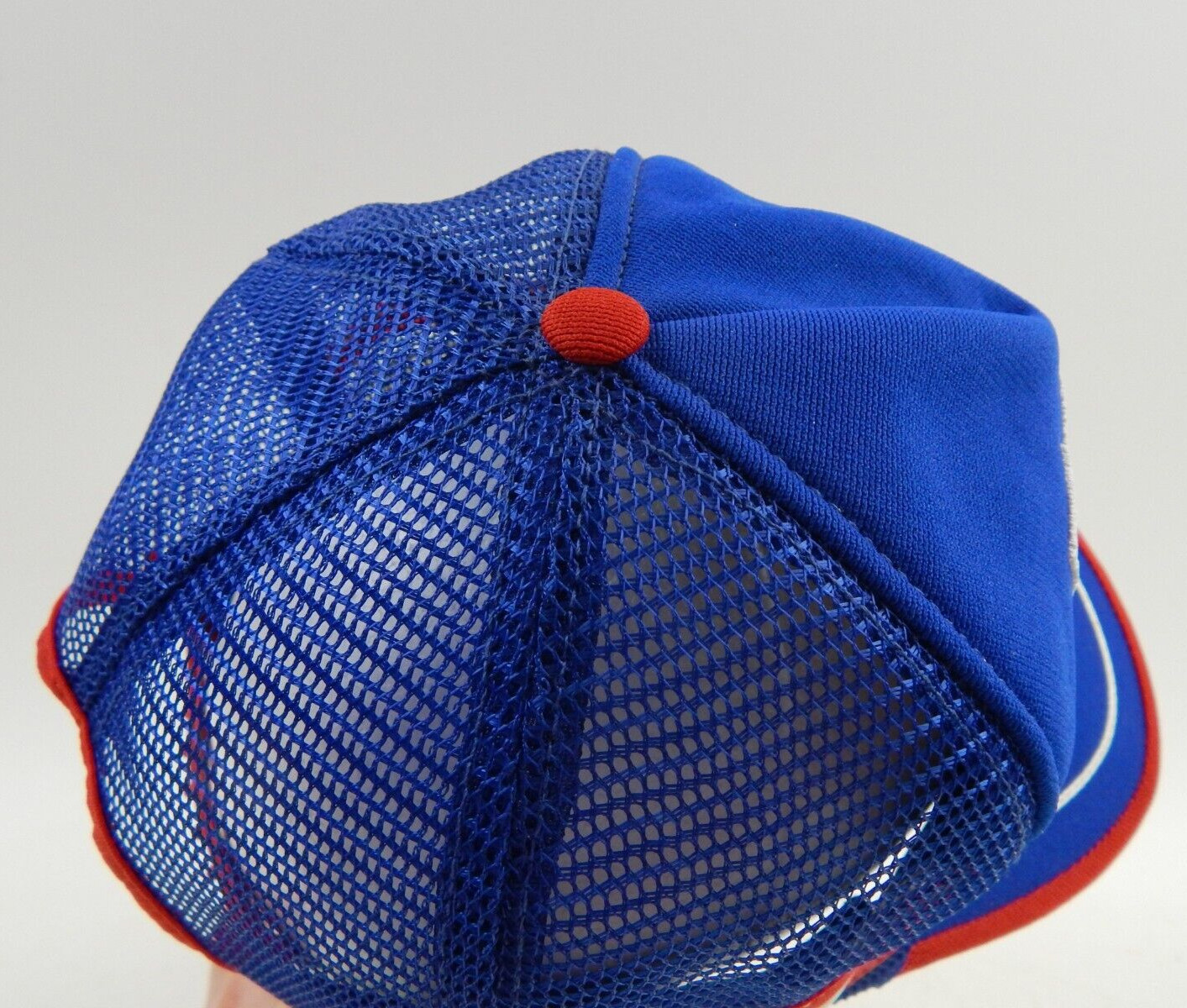 Rare VTG Pepsi Power Cola Three 3 Stripe Blue Snapback Foam Mesh Trucker Hat image 7
